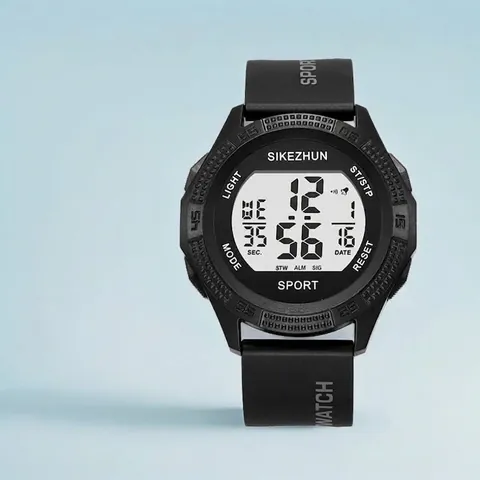 Youth Digital Sports Watch For Students Boys Girls Waterproof LED Backlight Alarm Stopwatch Casual Plastic Case TPU Strap Wristwatch
