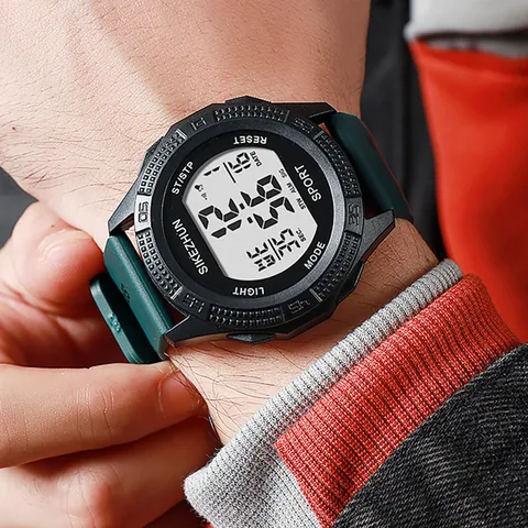 Youth Digital Sports Watch For Students Boys Girls Waterproof LED Backlight Alarm Stopwatch Casual Plastic Case TPU Strap Wristwatch