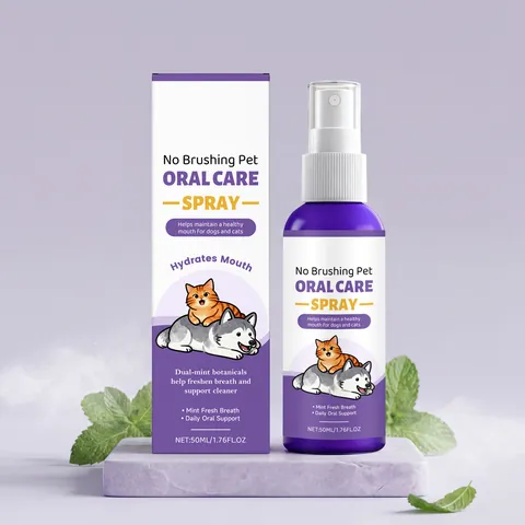 Spray Professionale per la Cura Orale degli Animali per Cani e Gatti Menta Alito Fresco Rimozione del Tartaro Pulizia Dentale Formula Delicata Prodotti per Animali