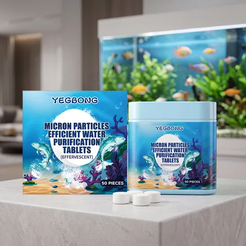 Aquarium Wasserreinigungstabletten Brause Fischbecken Reiniger Geruchsentferner Sanfte Formel Wasserbehandlungsmittel