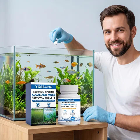 YEGBONG Aquarium Algenentferner Tabletten Moosreinigung Wasserreiniger Für Den Täglichen Gebrauch Klares Wasser