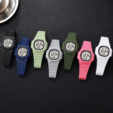 SIKEZHUN Men's Digital Sport Watch Waterproof Outdoor Wristwatch With LED Backlight Alarm Date Function ABS Case Plastic Strap
