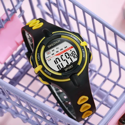 Reloj Deportivo Digital para Niños Niñas Estudiantes Escuela Lindo Multifuncional Luminoso Impermeable Reloj Electrónico
