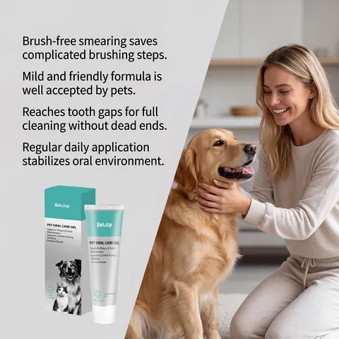 Gel per Igiene Orale Animali Alito Fresco Gel Pulizia Denti per Cani e Gatti Gusto Menta Ingredienti Naturali Cura Quotidiana