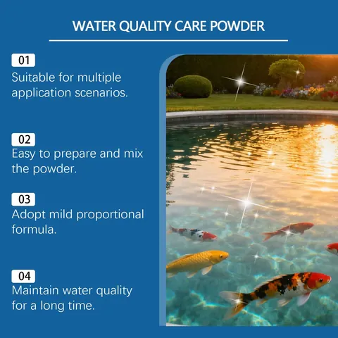 Wasserpflegepulver Für Aquarium Und Teich Sanfte Reinigung Transparente Pflege Für Fischbecken Ökosystem Wartung