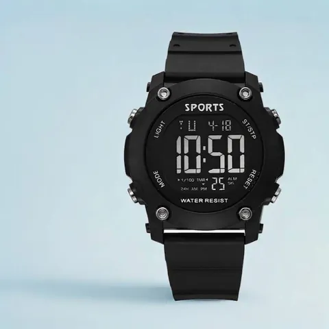 Outdoor Sports Digital Watch Waterproof Luminous Alarm Stopwatch Date Week Display Casual Electronic Student Wristwatch