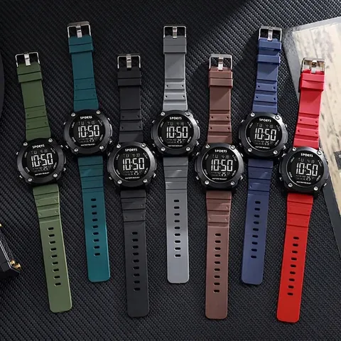 Outdoor Sports Digital Watch Waterproof Luminous Alarm Stopwatch Date Week Display Casual Electronic Student Wristwatch