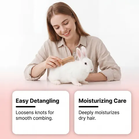 YEGBONG Kaninchenfell Entwirrung Pflegespray Erdbeerduft Sanftes Deodorierendes Pflegespray Für Kleintiere