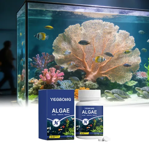 YEGBONG Zierfisch Algenentferner Tabletten Auf Salzbasis Aquarium Wasserqualitätspflege Reinigung Moos Tabletten Für Goldfischglas