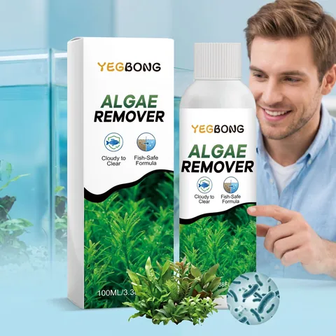 YEGBONG Aquarium Algae Remover Water Purifier For Clear Tank Water Fish Safe Formula Professional Algae Control Agent Solution