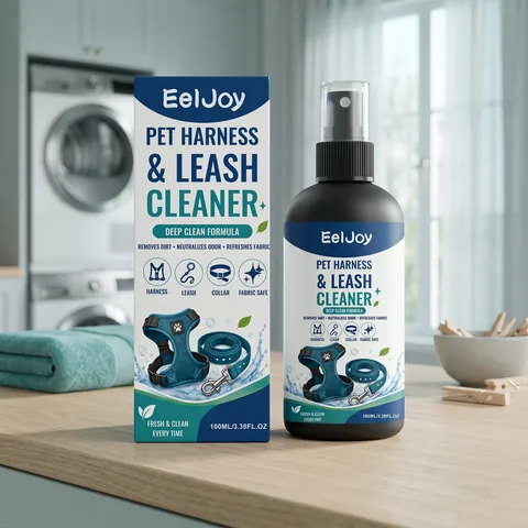 EelJoy Spray Limpiador de Arnés y Correa para Mascotas Solución Desodorante de Limpieza Profunda para Collares y Accesorios de Tela