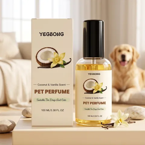 Pet Perfume Spray Coconut And Vanilla Scent For Dogs Cats Deodorizing Fur Smoothing Leave-In Fragrance Body Grooming Spray