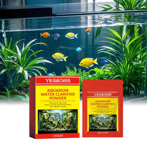 YEGBONG Aquarium Wasserklärer Pulver Für Fischtank Wasserqualitätswartung Und Reinigungszubehör Für Heimaquarium