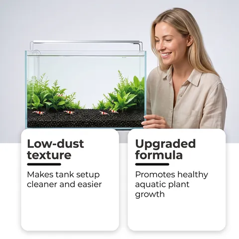 YEGBONG Aquariensubstrat Aquasoil Für Wasserpflanzen Aquarium Landschaftsbau Natürlicher Mineralischer Schwarzer Sand Für Garnelen