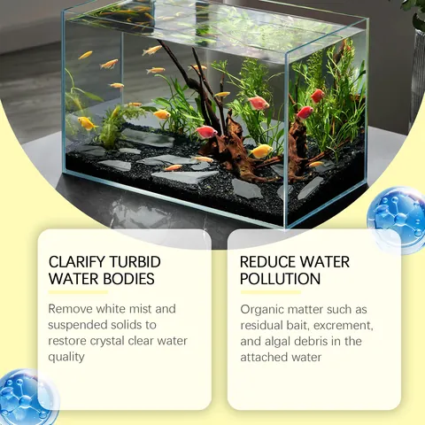 YEGBONG Aquarium Wasserklärer Pulver Für Fischtank Wasserqualitätswartung Und Reinigungszubehör Für Heimaquarium
