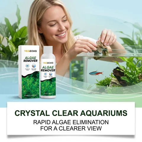 YEGBONG Aquarium Algae Remover Water Purifier For Clear Tank Water Fish Safe Formula Professional Algae Control Agent Solution