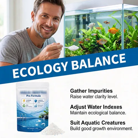Water Clarifying Powder Pro Formula For Aquarium Fish Tank Swimming Pool Water Treatment Cleaning Eco Friendly Supply