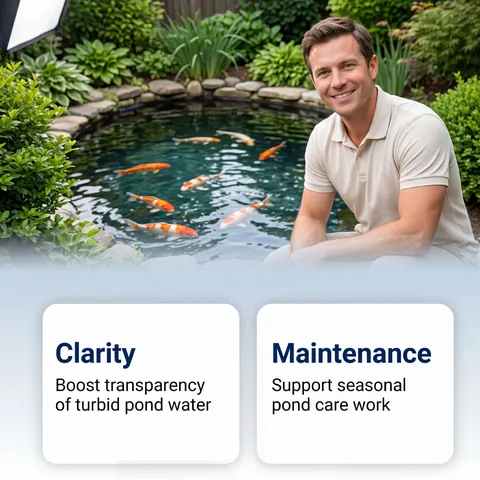 HozoneX Aqua Protect Pulver Outdoor Garten Teichreiniger Für Wasserklarheit Und Aquarienpflege Fischteich Zubehör