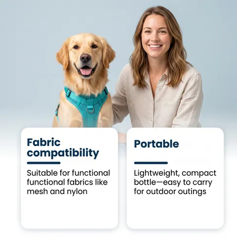 EelJoy Spray Limpiador de Arnés y Correa para Mascotas Solución Desodorante de Limpieza Profunda para Collares y Accesorios de Tela