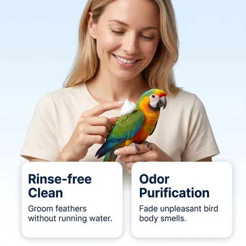 Parrot Dry Cleaning Mousse Foam For Small Birds Feather Care Deep Cleansing Deodorizing Waterless Pet Grooming Supplies