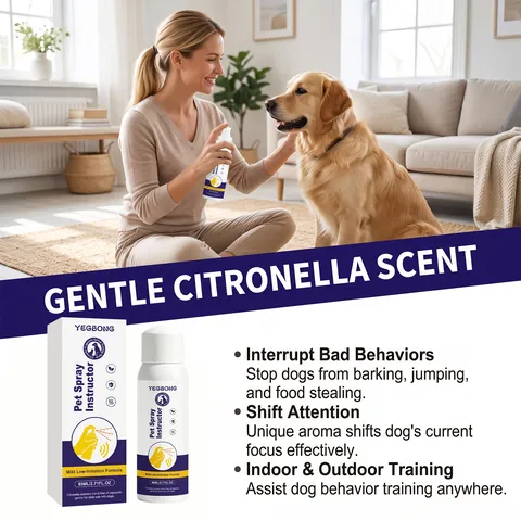 Pet Behavior Training Spray Citronella Scented Mild Inducer Formula For Correcting Barking Jumping Biting Dogs Cats Safe Pet Training Aid
