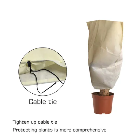 Cubierta de Protección Contra Heladas para Plantas Tela no Tejida Protección de Invierno con Cordón Transpirable para Jardín