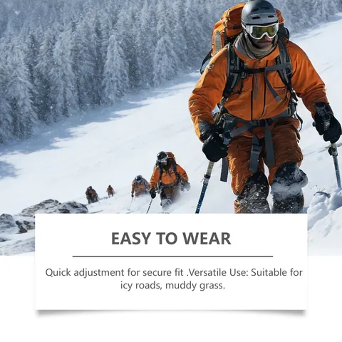 Jakehoe Fünf-Zahn Stahlspikes Eiskrallen Rutschfest Schnee Griffe Für Schuhe Stiefel Winter Klettern Wandern Outdoor Traktionsstollen