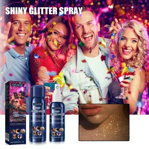 EELHOE Shiny Glitzerspray Für Haar Haut Körper Kleidung Highlighter Puder Für Nachtclub Party Halloween Bühne Make-up