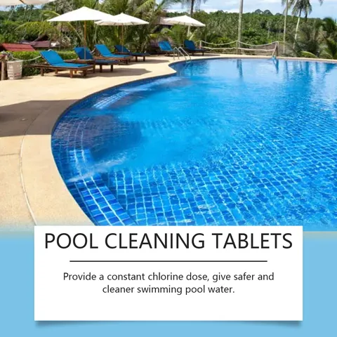 Pastillas de Limpieza de Piscina HOZONEX Triple Disolución Lenta Dosis de Cloro Constante Clarificador y Desinfectante de Agua