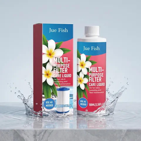 Jue Fish Multi-Purpose Pool Filter Care Liquid For Hot Tub And Swimming Pool Dissolve Stains Remove Odor Cleaning Maintenance