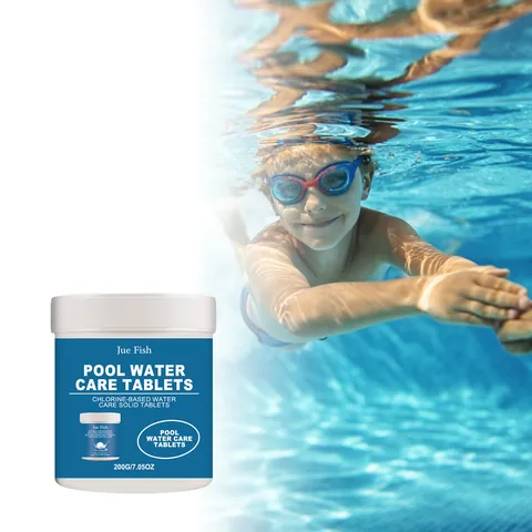 Jue Fish Pastillas Para El Cuidado Del Agua De La Piscina A Base De Cloro Limpiador Sólido Para Piscina Spa Eliminación De Cal Algas 200g
