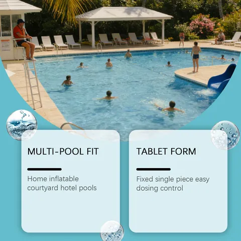 Pastillas Multifuncionales de Disolución Rápida Para Limpieza de Piscinas Agua Cristalina Pool Crystal Guard Purificador