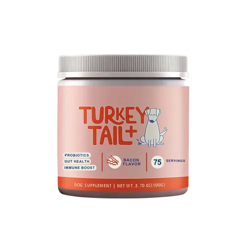 Dog Probiotics Supplement Turkey Tail Gut Digestive Health Immune Support Daily Care Nutrients Bacon Flavor Powder