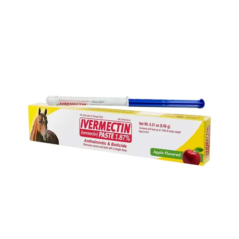 Apple Flavor Horse Dewormer Paste 1.87% Ivermectin Gentle Botanical Extract Oral Deworming Syringe For Parasite Control