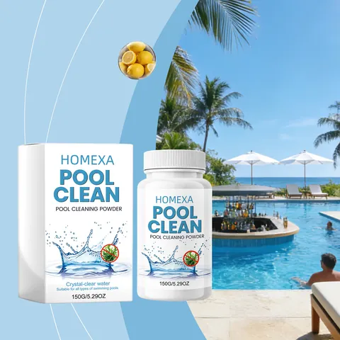 HOMEXA Polvo Limpiador de Piscinas Mantenimiento Eficaz del Agua Fórmula Anti Algas Para Todas Las Piscinas y Spas Limpieza Eficaz