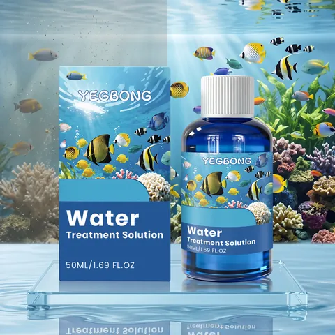 Solución Clarificadora de Agua de Acuario para Agua Cristalina Cuidado del Tanque de Peces Líquido de Tratamiento de Agua Botella Azul
