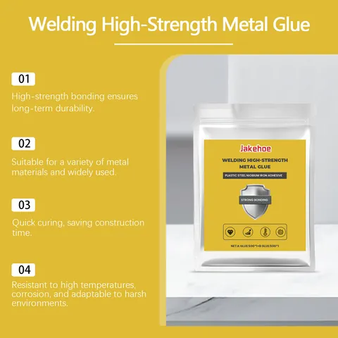 JAKEHOE High Strength Metal Repair Glue AB Glue Set Strong Bonding Welding Agent For Iron Steel Pipe Repair Casting Glue