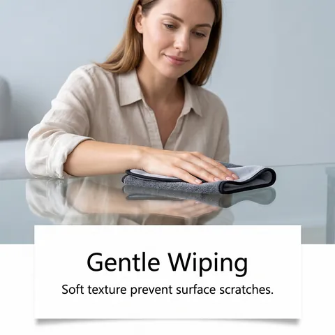 Microfiber Cleaning Cloth High Absorbent Soft Lint Free for Car Kitchen Glass Modern Grey Multipurpose Household Wiping Towel