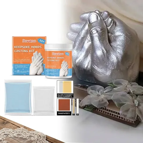 3D Hand Mold Casting Kit Couple Anniversary Gift DIY Gypsum Casting Plaster Statue Sculpture Kit For Family Wedding Keepsake