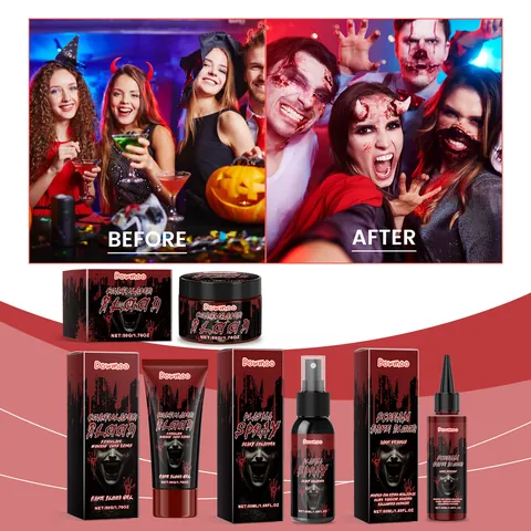 Sangue Finto Realistico per Halloween Gel Coagulato Spray al Plasma per Trucco Horror Cosplay Effetti Speciali Croste di Ferite