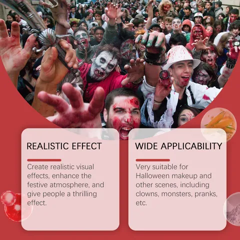 Sangue Finto Realistico per Halloween Gel Coagulato Spray al Plasma per Trucco Horror Cosplay Effetti Speciali Croste di Ferite