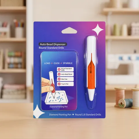 Stylo de Peinture Diamant Automatique Outil Sans Cire Placement Précis Distributeur de Perles Pour Forets Ronds Plastique DIY Broderie Accessoires