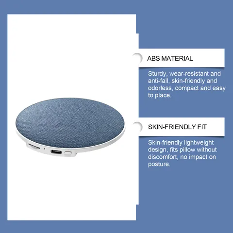 Altavoz de Conducción Ósea para Dormir Inalámbrico Bluetooth Debajo de la Almohada Reproductor de Música Tela ABS Dispositivo de Audio Portátil