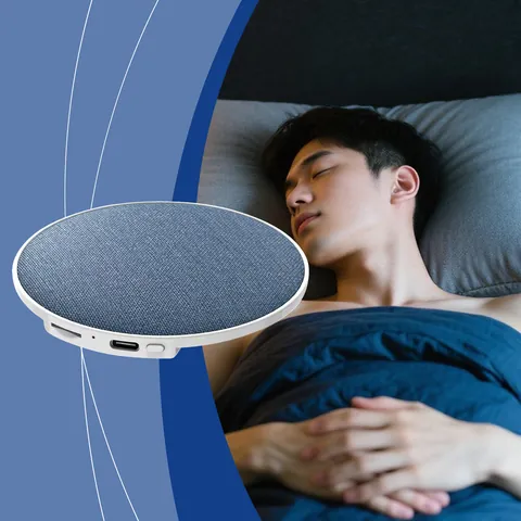 Altavoz de Conducción Ósea para Dormir Inalámbrico Bluetooth Debajo de la Almohada Reproductor de Música Tela ABS Dispositivo de Audio Portátil