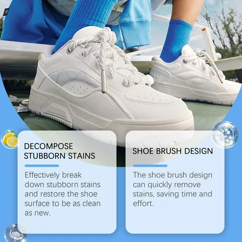 JAKEHOE White Shoe Cleaner Brush Kit Waterless Decontamination Cleaning Solution For Sneakers Leather Canvas Shoes Portable Tool