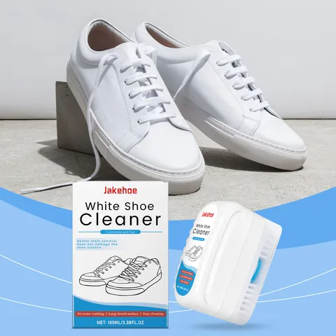 JAKEHOE White Shoe Cleaner Brush Kit Waterless Decontamination Cleaning Solution For Sneakers Leather Canvas Shoes Portable Tool