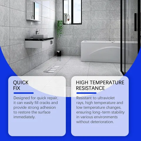 Jakehoe Ceramic Tile Repair Paste Kit 85g 3oz Marble Stone Crack Scratch Hole Filler Home Kitchen Bathroom Repairing Tool
