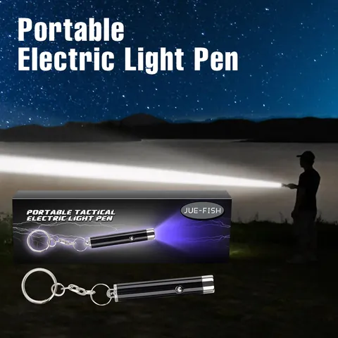 Portable Tactical LED Flashlight Keychain Mini High Brightness Torch For Outdoor Camping Emergency Fishing Black Light Pen