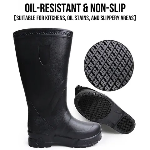 Waterproof Tall EVA Rain Boots Non-slip Work Shoes For Kitchen Laundry Outdoor Unisex Adult Protective Safety Footwear