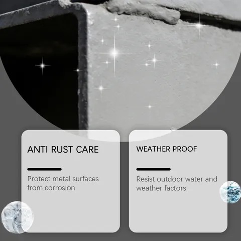 Jarrary Anti-Rust Metal Paint Renovation Paint For Iron Gates And Railings Weatherproof Quick Drying Paint With Brush